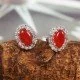 redgem 925 silver stud earrings for women natural onyx red 4x6 mm oval jaer268 women's fashion redgem 925 silver stud earrings for women natural onyx red 4x6 mm oval redgem 1341
