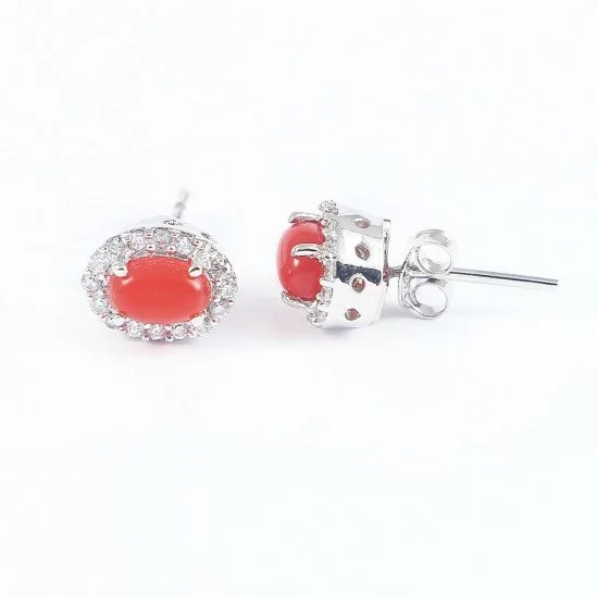 redgem 925 silver stud earrings for women natural onyx red 4x6 mm oval jaer268 women's fashion redgem 925 silver stud earrings for women natural onyx red 4x6 mm oval redgem 1341