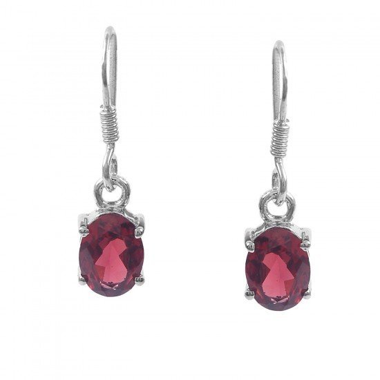 redgem 925 silver dangle earrings for women natural garnet red 6x8 mm oval jaer282 women's fashion redgem 925 silver dangle earrings for women natural garnet red 6x8 mm oval redgem 1355