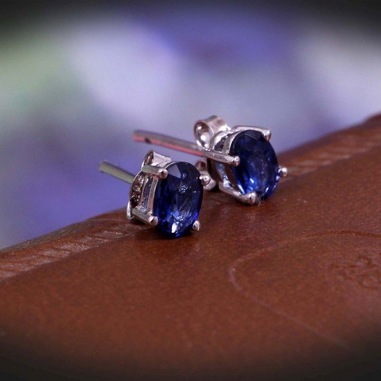 redgem silver stud jewelery earrings precious gem natural blue sapphire jaer30 women's fashion redgem silver stud jewelery earrings precious gem natural blue sapphire redgem 401