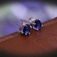 redgem silver stud jewelery earrings precious gem natural blue sapphire jaer30 women's fashion redgem silver stud jewelery earrings precious gem natural blue sapphire redgem 401