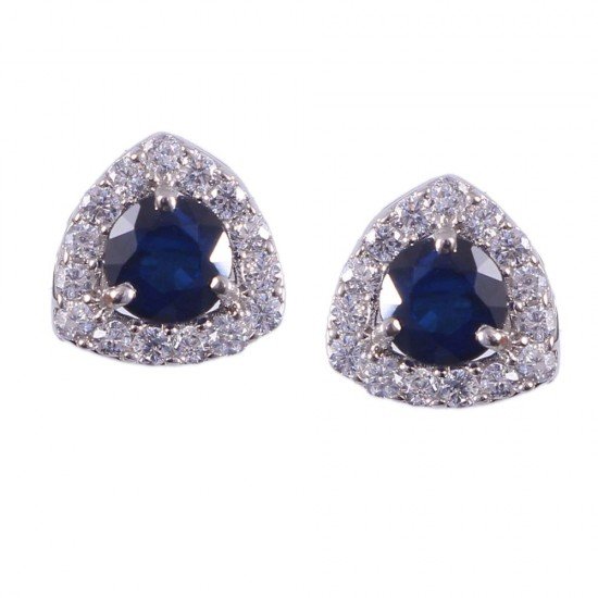 redgem natural blue sapphire silver 925 stud earrings jaer31 women's fashion redgem natural blue sapphire silver 925 stud earrings redgem 402