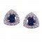 redgem natural blue sapphire silver 925 stud earrings jaer31 women's fashion natural blue sapphire stud earrings - sterling silver gemstone jewelry redgem 402