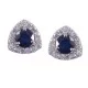 redgem natural blue sapphire silver 925 stud earrings jaer31 women's fashion natural blue sapphire stud earrings - sterling silver gemstone jewelry redgem 402