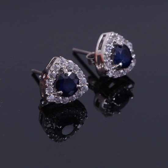 redgem natural blue sapphire silver 925 stud earrings jaer31 women's fashion redgem natural blue sapphire silver 925 stud earrings redgem 402