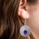 redgem 925 silver dangle earrings blue sapphire gem jaer34 women's fashion redgem 925 silver dangle earrings blue sapphire gem redgem 405