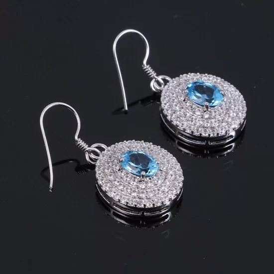 redgem 925 silver dangle earrings natural topaz sky blue jaer37 women's fashion redgem 925 silver dangle earrings natural topaz sky blue redgem 408