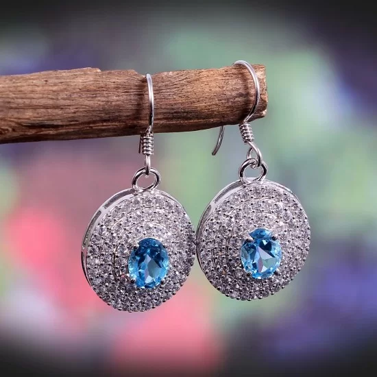 redgem 925 silver dangle earrings natural topaz sky blue jaer37 women's fashion redgem 925 silver dangle earrings natural topaz sky blue redgem 408