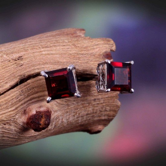 redgem 925 silver stud earrings garnet red jaer5 women's fashion redgem 925 silver stud earrings garnet red redgem 382