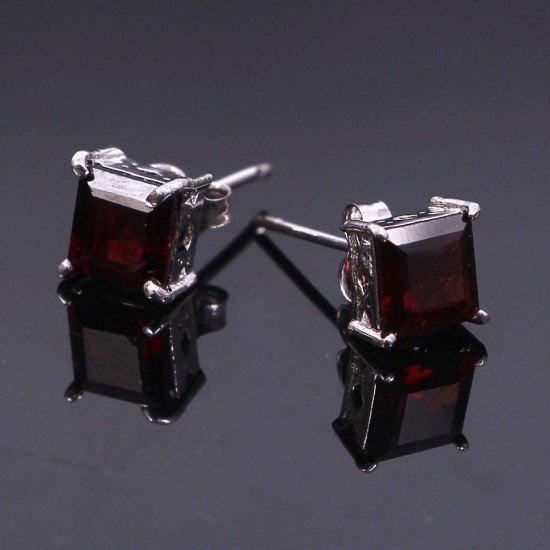 redgem 925 silver stud earrings garnet red jaer5 women's fashion redgem 925 silver stud earrings garnet red redgem 382