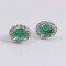redgem 925 silver precious stud earrings natural emerald green jaer55 women's fashion redgem 925 silver precious stud earrings natural emerald green redgem 425