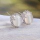 redgem silver stud earrings precious gem natural moonstone white jaer60 women's fashion redgem silver stud earrings precious gem natural moonstone white redgem 429