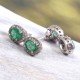 redgem 925 silver stud jewelery earrings natural emerald green jaer64 women's fashion redgem 925 silver stud jewelery earrings natural emerald green redgem 433