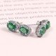 redgem 925 silver stud jewelery earrings natural emerald green jaer64 women's fashion redgem 925 silver stud jewelery earrings natural emerald green redgem 433