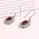 redgem 925 silver dangle jewelery earrings natural garnet red jaer68 women's fashion redgem 925 silver dangle jewelery earrings natural garnet red redgem 437
