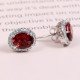 redgem 925 silver stud jewelery earrings natural garnet red jaer72 women's fashion redgem 925 silver stud jewelery earrings natural garnet red redgem 441