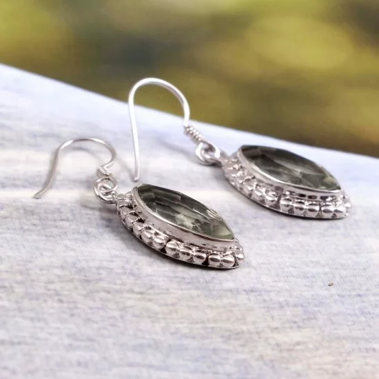 redgem 925 silver dangle earrings natural amethyst green jaer74 women's fashion redgem 925 silver dangle earrings natural amethyst green redgem 442