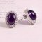 redgem 925 silver natural amethyst purple stud jewelery earrings jaer75 women's fashion redgem 925 silver natural amethyst purple stud jewelery earrings redgem 443