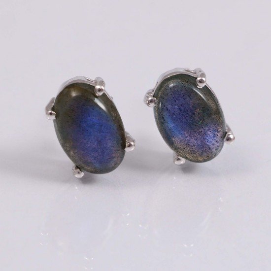 redgem 925 silver stud jewelery earrings natural labradorite grey jaer76 women's fashion redgem 925 silver stud jewelery earrings natural labradorite grey redgem 444