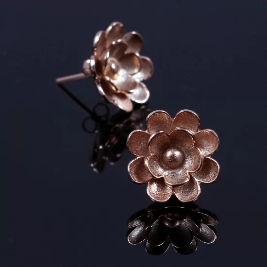 Buy Giva Sterling Silver Rose Gold Flower Stud Earrings For Women Online at  Best Prices in India  JioMart