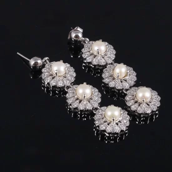 redgem 925 silver dangle earrings cultured pearl white jaer96 women's fashion redgem 925 silver dangle earrings cultured pearl white redgem 462