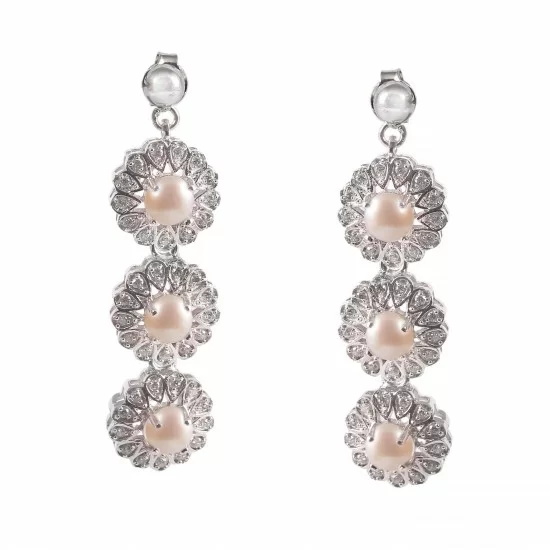 redgem 925 silver dangle earrings cultured pearl white jaer96 women's fashion redgem 925 silver dangle earrings cultured pearl white redgem 462