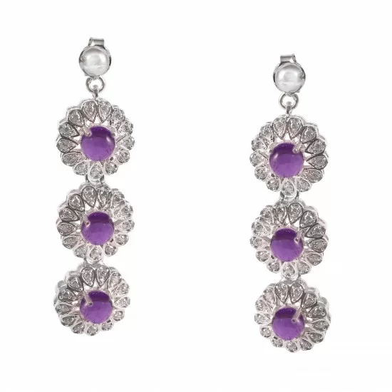 redgem 925 silver dangle earrings precious gem natural amethyst jaer97 women's fashion redgem 925 silver dangle earrings precious gem natural amethyst redgem 463