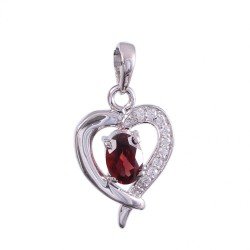 Redgem Silver 925 Pendants Garnet Red