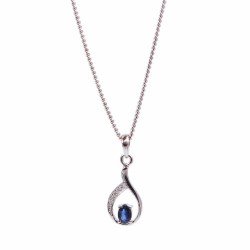 Redgem Silver Pendants Natural Blue Sapphire