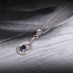 Redgem Silver Pendants Natural Blue Sapphire