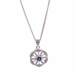 Redgem Silver Pendants Natural Blue Sapphire Blue