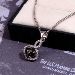 Redgem Silver 925 Pendants Natural Blackstar Black