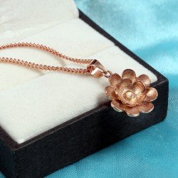 Redgem Silver 925 Pendants PLAN PENDANT Rose Gold Plated