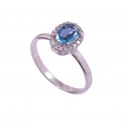 Redgem 925 Silver Ring for Women Natural Sky Blue Topaz 5X7 MM Oval redgem 925 silver ring for women and girls natural sky blue topaz 6x8 mm oval jarg24 women's fashion redgem 925 silver ring for women and girls gemstone natural sky blue topaz 6x8 mm oval redgem 987