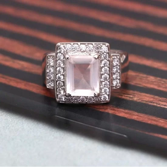 redgem 925 silver ring for women and girls natural rose quartz pink 7x9 mm rectangle jarg104 women's fashion redgem 925 silver ring for women and girls natural rose quartz pink 7x9 mm rectangle redgem 1062