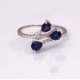 redgem 925 silver ring for women and girls natural blue sapphire 4x5 mm pear jarg105 women's fashion redgem 925 silver ring for women and girls natural blue sapphire blue 4x5 mm pear redgem 1063