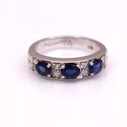Redgem 925 Silver Ring for Women and Girls Natural Blue Sapphire 4X6 MM Oval Redgem 925 Silver Ring for Women and Girls Natural Blue Sapphire 4X6 MM Oval