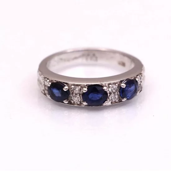 redgem 925 silver ring for women and girls natural blue sapphire 4x6 mm oval jarg107 women's fashion 925 silver ring with natural blue sapphire - timeless jewelry for women redgem 1065