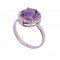 redgem 925 silver ring for women – natural amethyst purple 9 mm round jarg11 women's fashion 925 silver ring with natural amethyst – elegant purple gemstone jewelry redgem 975