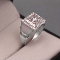 Redgem Precious Gem 925 Silver Ring for Women & Girls – Moissanite Colorless 5 MM Round redgem 925 silver ring for women and girls precious gem moissanite colorless 6.5 mm round (0.90 ct) jarg122 women's fashion redgem 925 silver ring for women and girls precious gem moissanite colorless 6.5 mm round (0.90 ct) redgem 1071