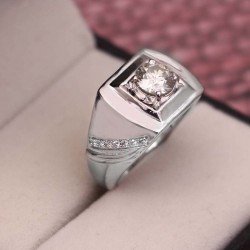 Redgem Silver 925 Ring for Women and Girls Moissanite Colorless 7 MM Round (1.35 Ct) Redgem Silver 925 Ring for Women and Girls Moissanite Colorless 7 MM Round (1.35 Ct)