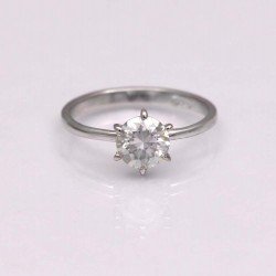 Redgem 925 Silver Ring for Women and Girls Precious Gem Moissanite Colorless 6.5 MM Round (0.90 Ct) Redgem 925 Silver Ring for Women and Girls Precious Gem Moissanite Colorless 6.5 MM Round (0.90 Ct)