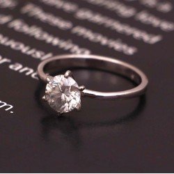 Redgem 925 Silver Ring for Women and Girls Precious Gem Moissanite Colorless 6.5 MM Round (0.90 Ct) redgem 925 silver ring for women moissanite colorless 7 mm round (1.35 ct) jarg123 women's fashion redgem 925 silver ring for women moissanite colorless 7 mm round (1.35 ct) redgem 1072