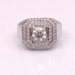Redgem 925 Silver Ring for Women Moissanite Colorless 7 MM Round (1.35 Ct) Redgem 925 Silver Ring for Women Moissanite Colorless 7 MM Round (1.35 Ct)