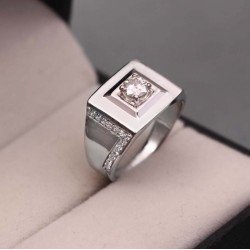 Sterling Silver Ring for Girls & Women Featuring a Dazzling 0.80 Ct Colorless Moissanite redgem 925 silver ring for women and girls precious gem moissanite colorless 6.5 mm round (0.90 ct) jarg122 women's fashion redgem 925 silver ring for women and girls precious gem moissanite colorless 6.5 mm round (0.90 ct) redgem 1071