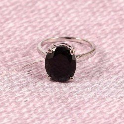 Redgem 925 Silver Ring for Women and Girls Natural Onyx Black 10X12 MM Oval Redgem 925 Silver Ring for Women and Girls Natural Onyx Black 10X12 MM Oval