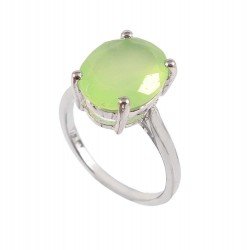 Redgem 925 Silver Ring for Women and Girls Natural Onyx Green 10X12 MM Oval Redgem 925 Silver Ring for Women and Girls Natural Onyx Green 10X12 MM Oval