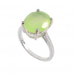 Redgem 925 Silver Ring for Women and Girls Natural Onyx Green 10X12 MM Oval redgem 925 silver ring for women natural onyx green 12x16 mm rectangle jarg257 women's fashion redgem 925 silver ring for women natural onyx green 12x16 mm rectangle redgem 1444