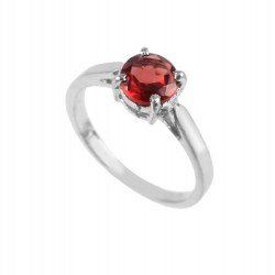 Redgem 925 Silver Ring for Women and Girls Natural Garnet Red 7 MM Round Redgem 925 Silver Ring for Women and Girls Natural Garnet Red 7 MM Round