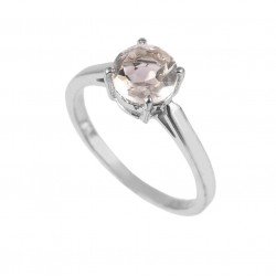 Redgem 925 Silver Ring for Women Natural Rock Crystal Colorless 7 MM Round redgem 925 silver ring for women natural rock crystal colorless 8 mm square jarg293 women's fashion redgem 925 silver ring for women natural rock crystal colorless 8 mm square redgem 1479